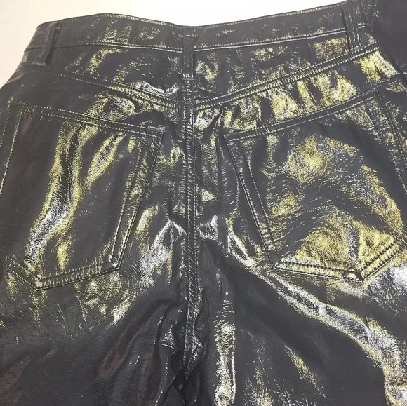 Abercrombie & Fitch The‎ 90's Straight Ultra High Rise Vegan Leather Pants - Picture 9 of 14